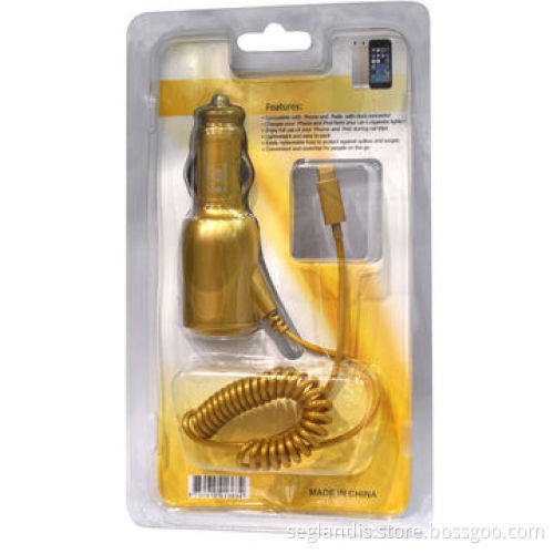 Car Charger for iPad Mini/iPhone5C/5S (Gold)